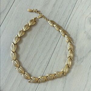 Vintage Monet Gold Leaf Necklace